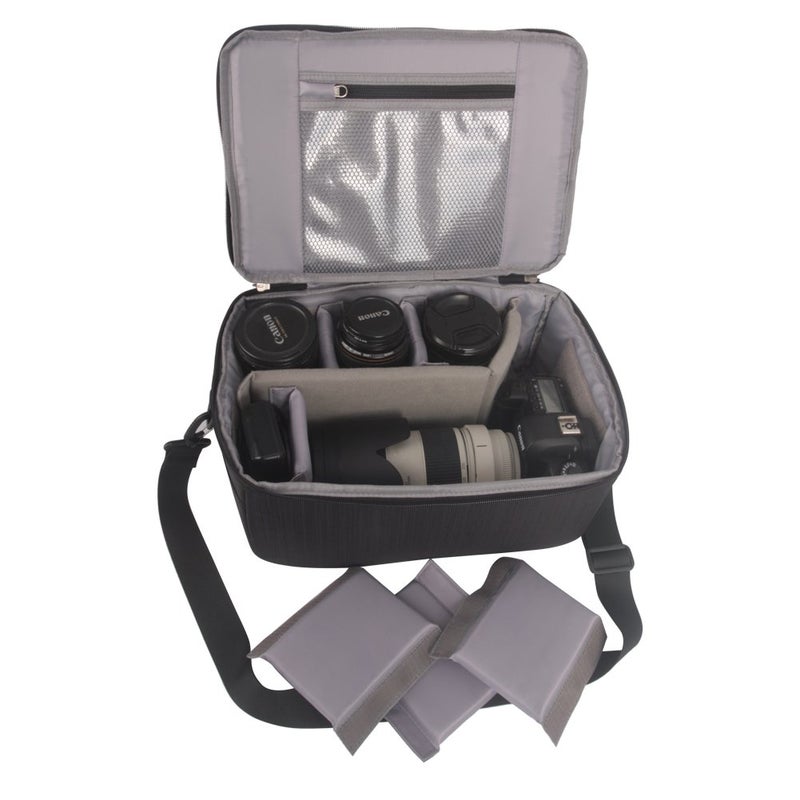 Koolertron Camera Case Dslr Camera Insert Bag Purse Universal Liner Lens Pouch Partition Protective Cover Waterproof Sleeve for Cannon/Nikon/Sony (Black) - Image 5